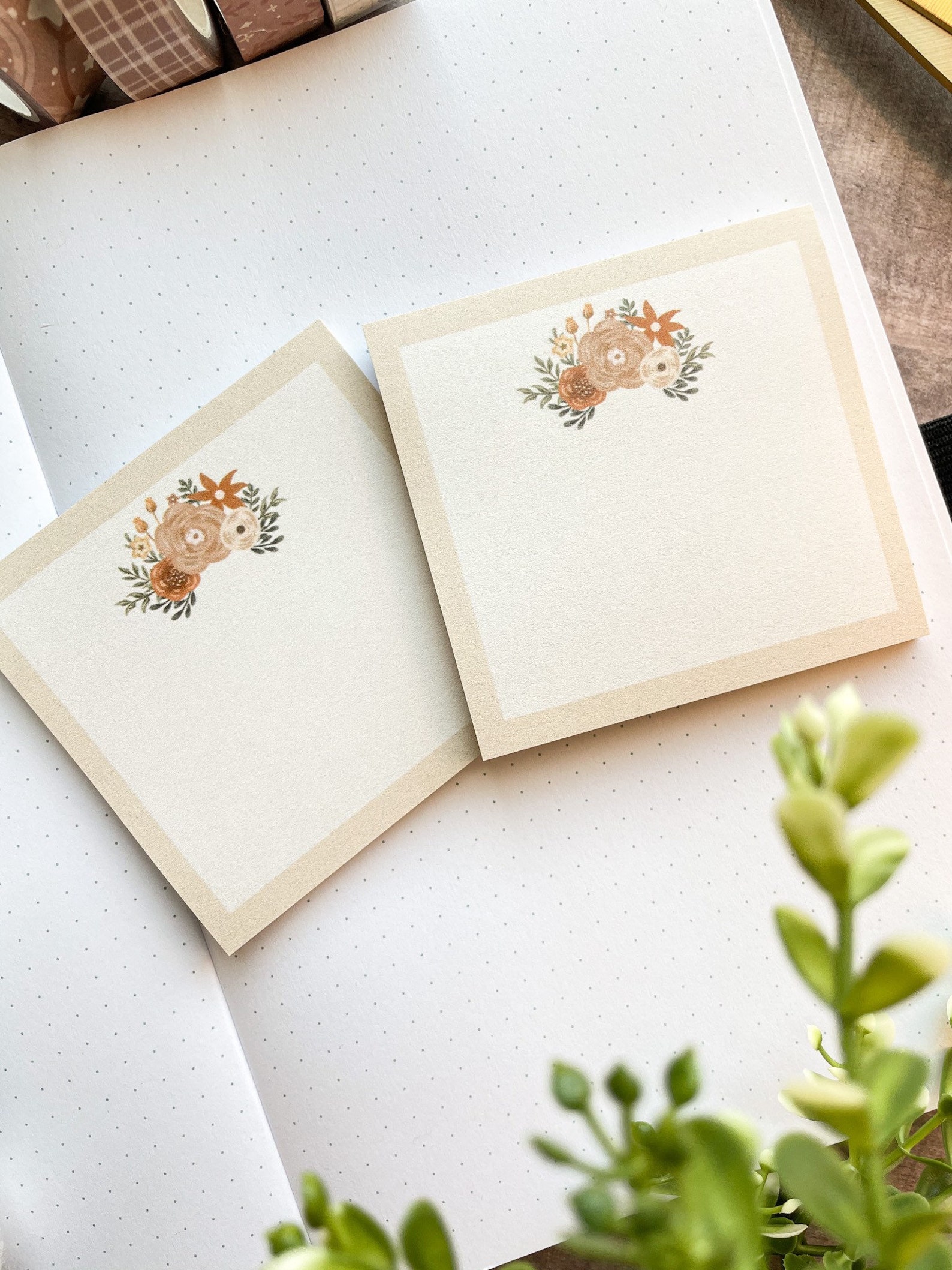 Flower Arrangement Sticky Note Notepads Personalized Sticky | Etsy