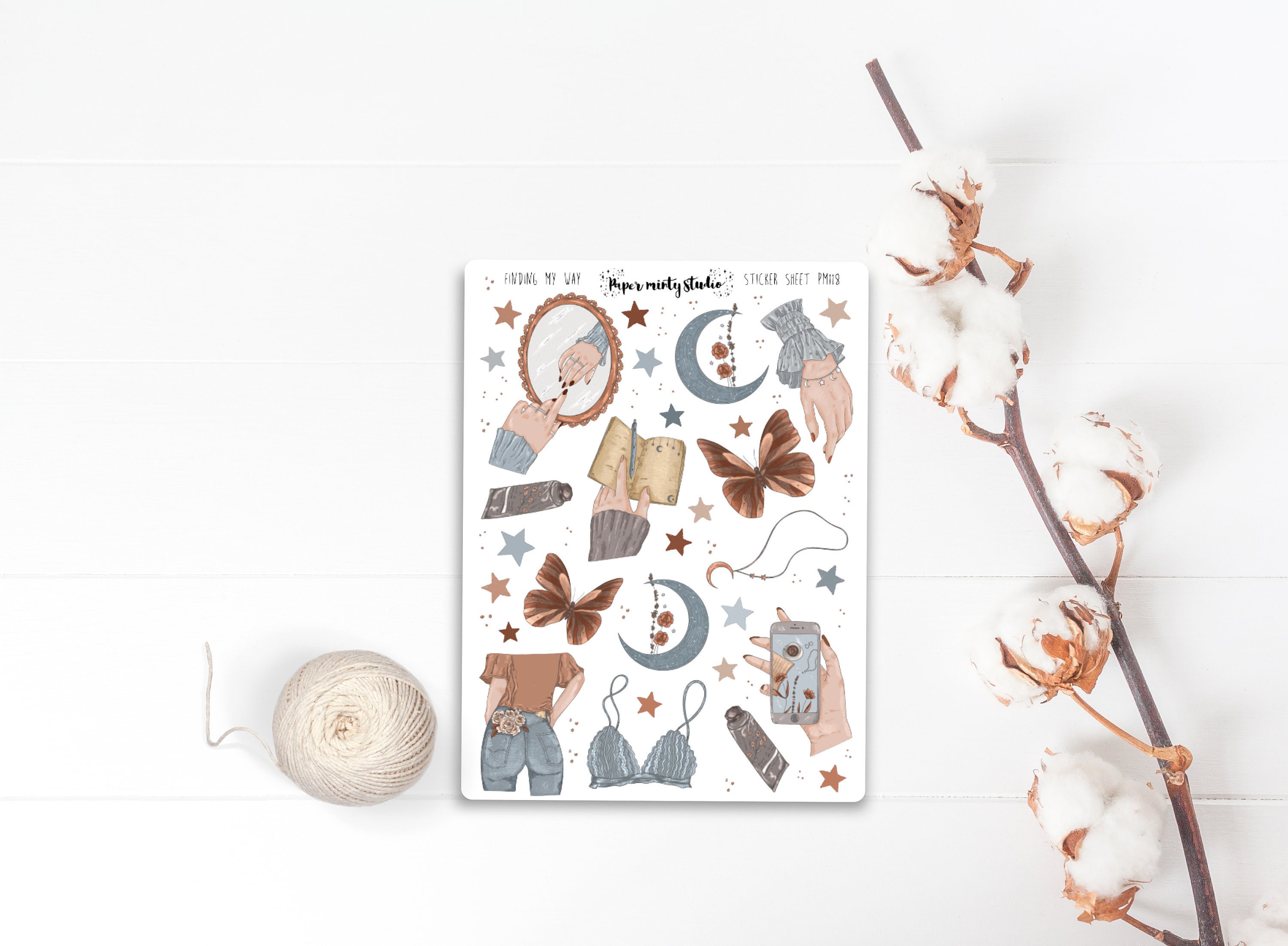 Finding My Way Sticker Sheet, Bujo Stickers, Planner Stickers, Bullet…