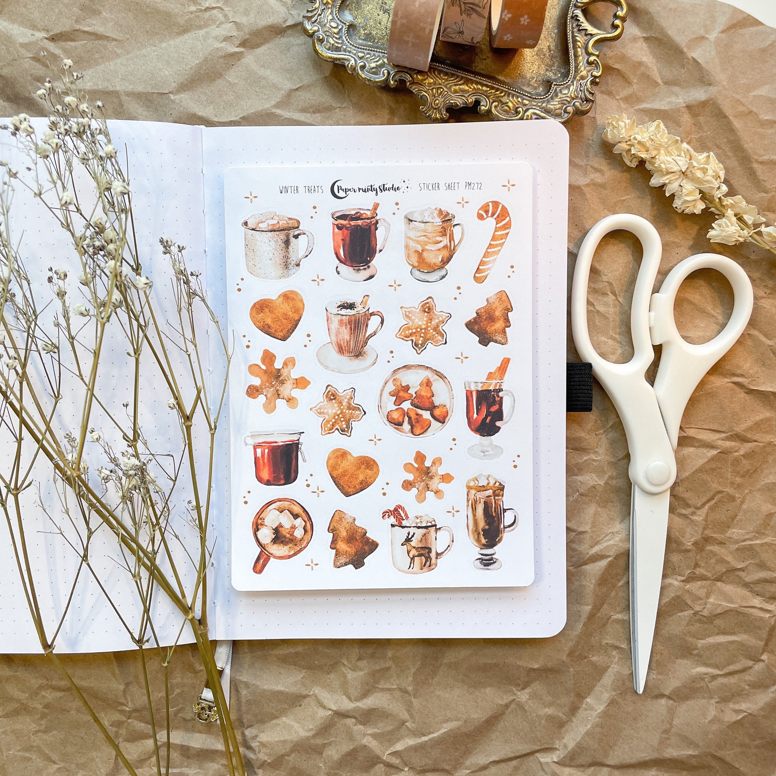 Winter Treats Sticker Sheet, Bujo Stickers, Planner Stickers, Bullet …