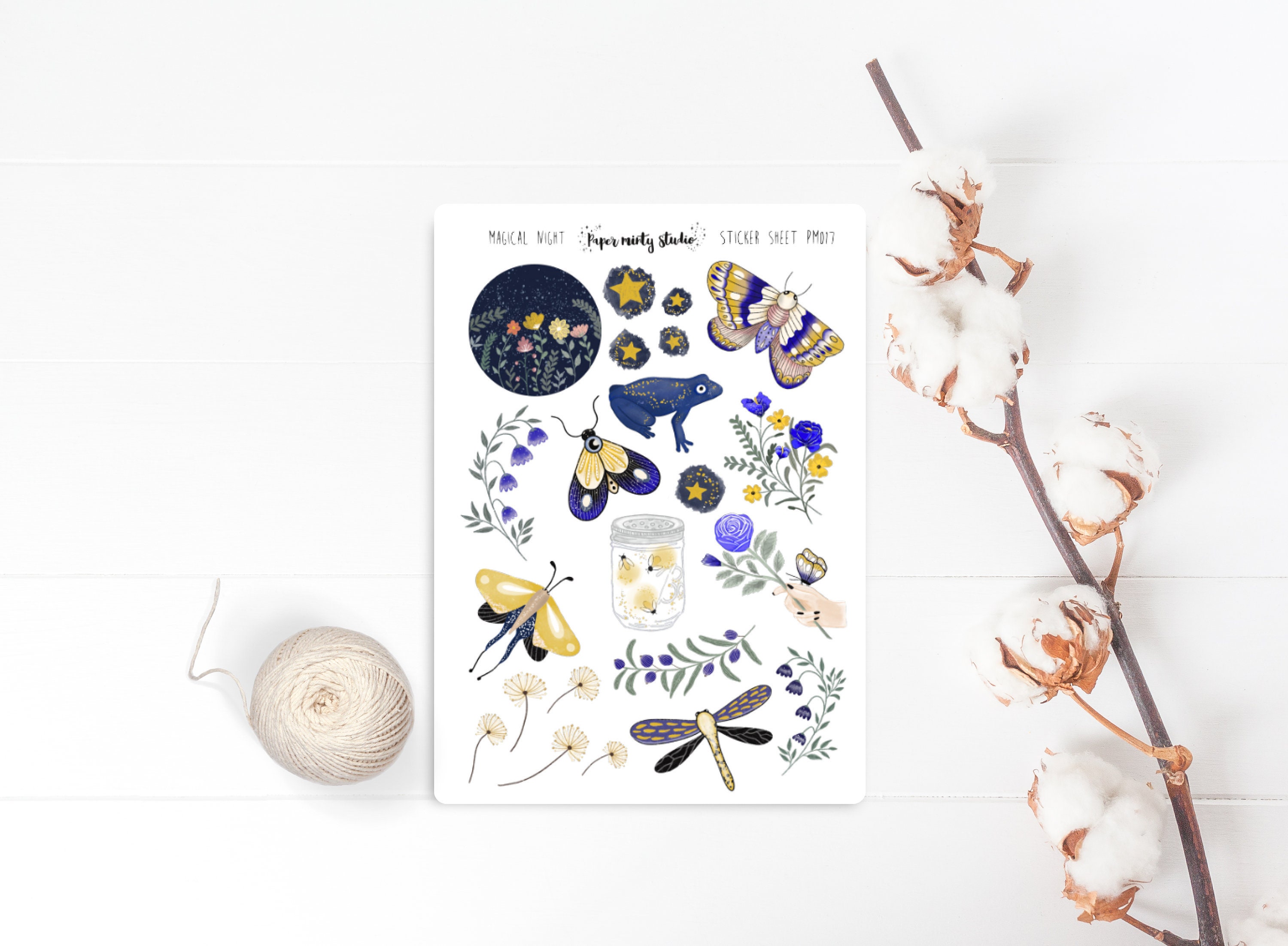 Magical Night Sticker Sheet, Bujo Stickers, Planner Stickers, Bullet …