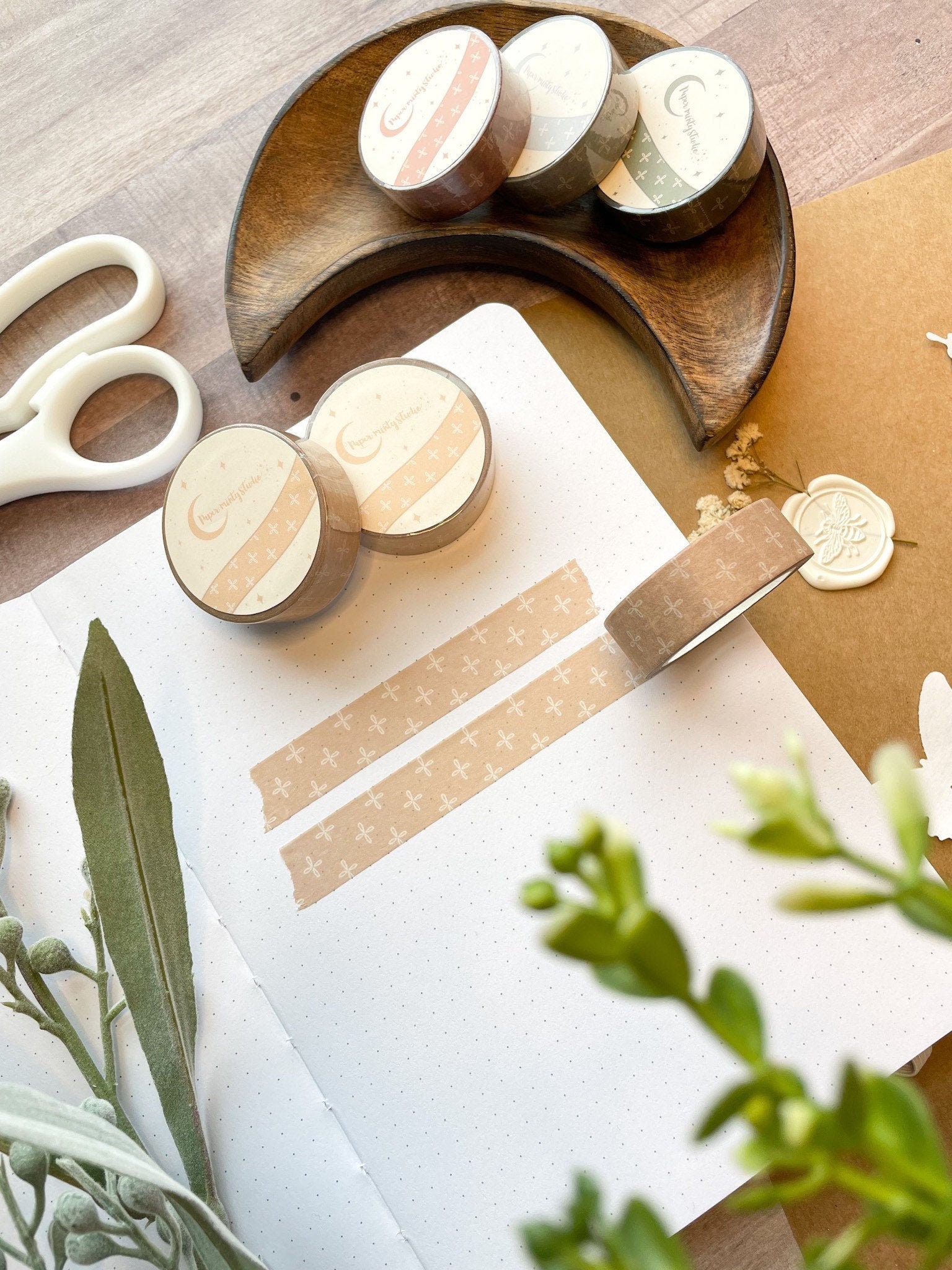 Aesthetic Cream Washi Tape, Bujo Washi Tape, Planner Washi Tape, Bull…