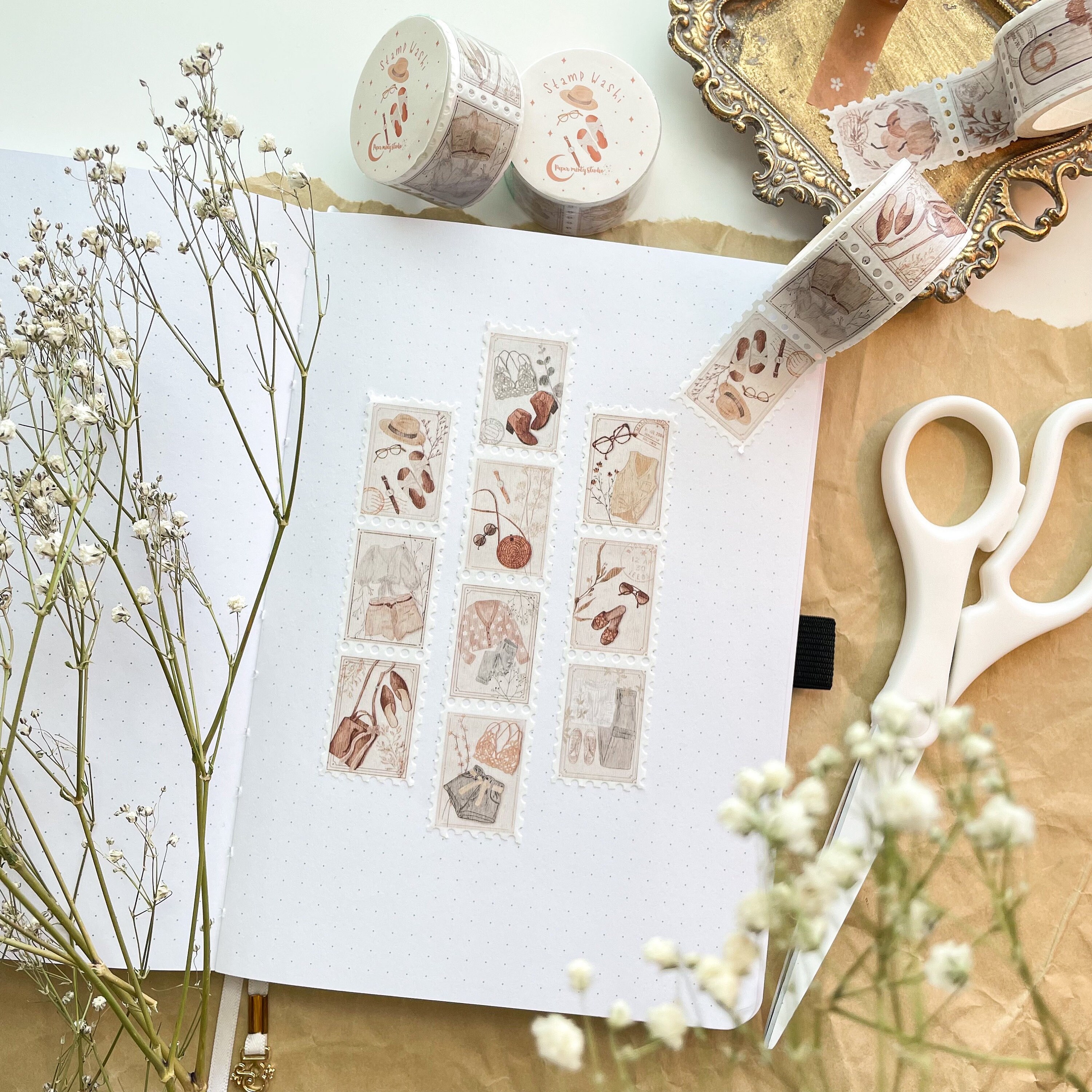 Outfits Stamp Washi Tape, Bujo Washi Tape, Planner Washi Tape, Bullet…