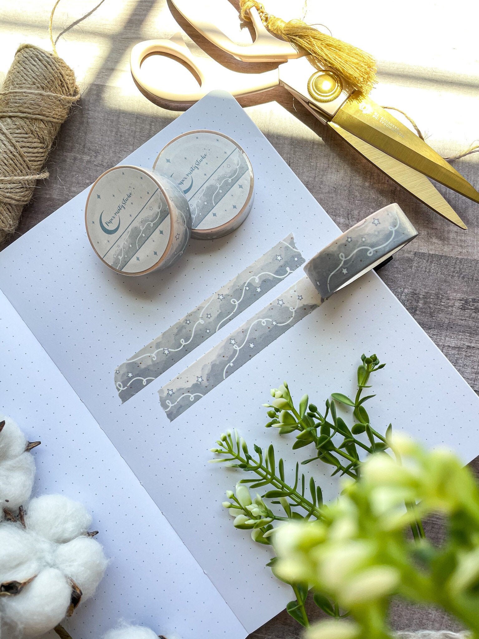 Blue Clouds Washi Tape, Bujo Washi Tape, Planner Washi Tape, Bullet J…