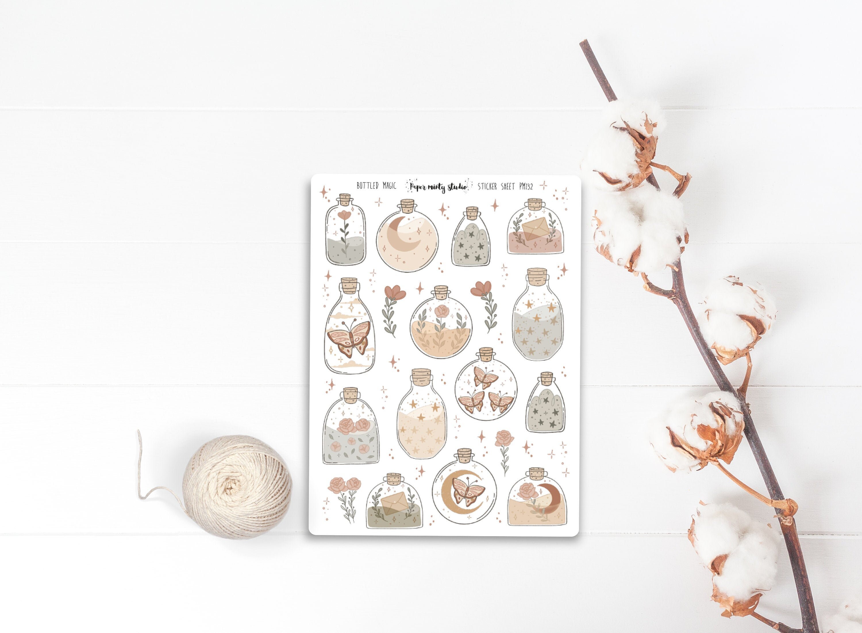Bottled Magic Sticker Sheet, Bujo Stickers, Planner Stickers, Bullet …