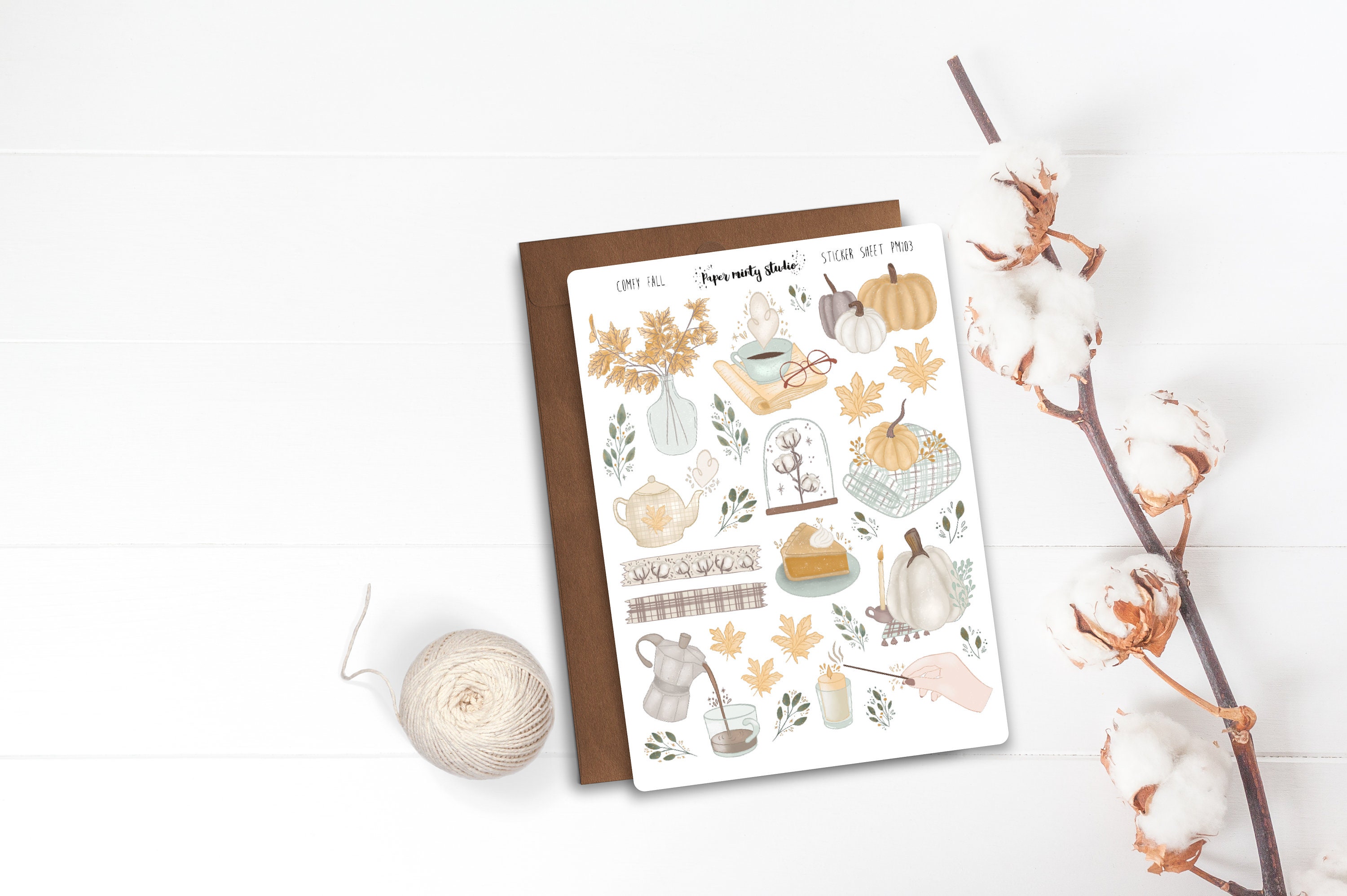 Comfy Fall Sticker Sheet Bujo Stickers Planner Stickers - Etsy