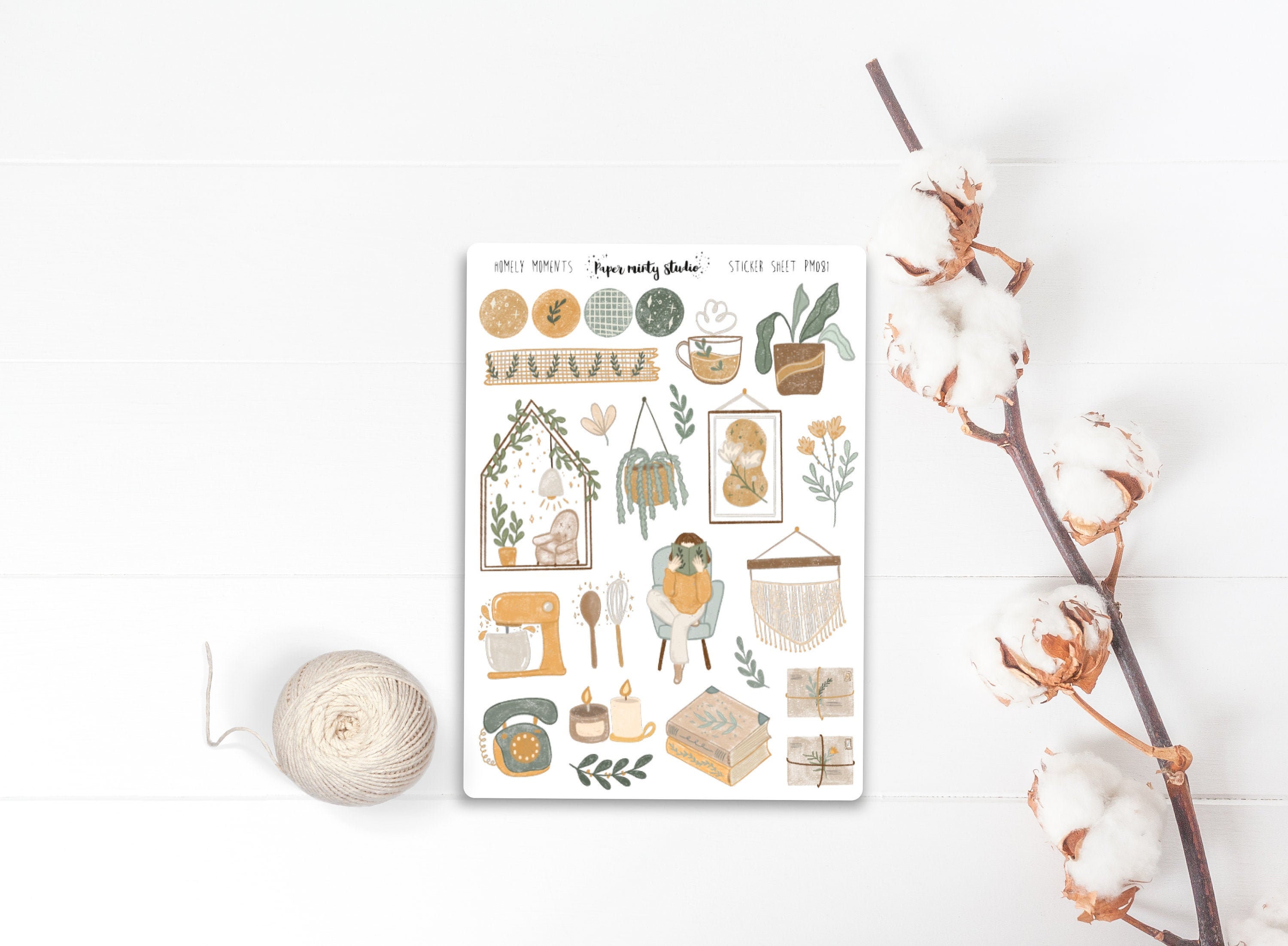 Homely Moments Sticker Sheet, Bujo Stickers, Planner Stickers, Bullet…