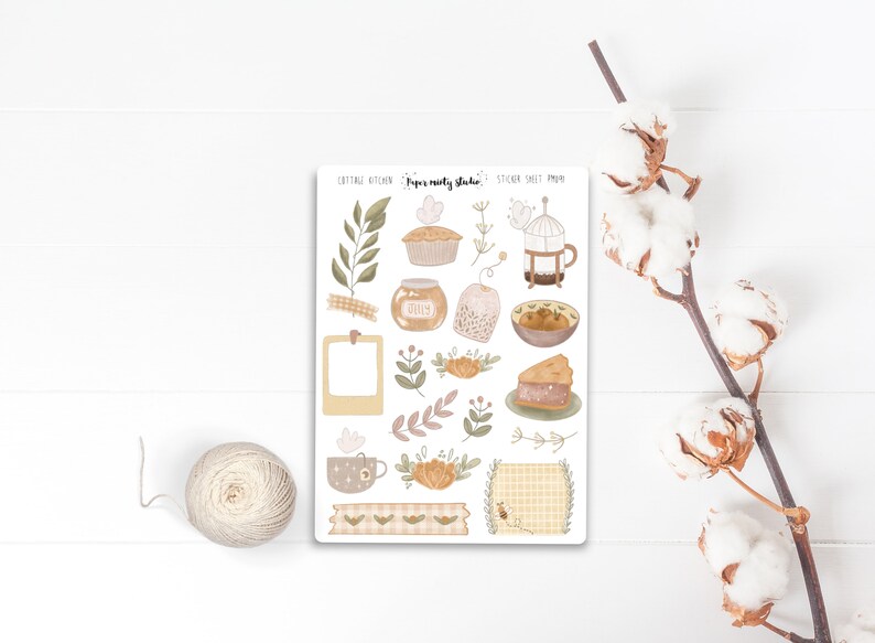Cottage Kitchen Sticker Sheet Bujo Stickers Planner | Etsy