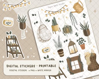 Patio Living Printable Stickers, Cricut Stickers, GoodNotes Stickers, Fall Season Stickers, Fall stickers for planners, Digital file