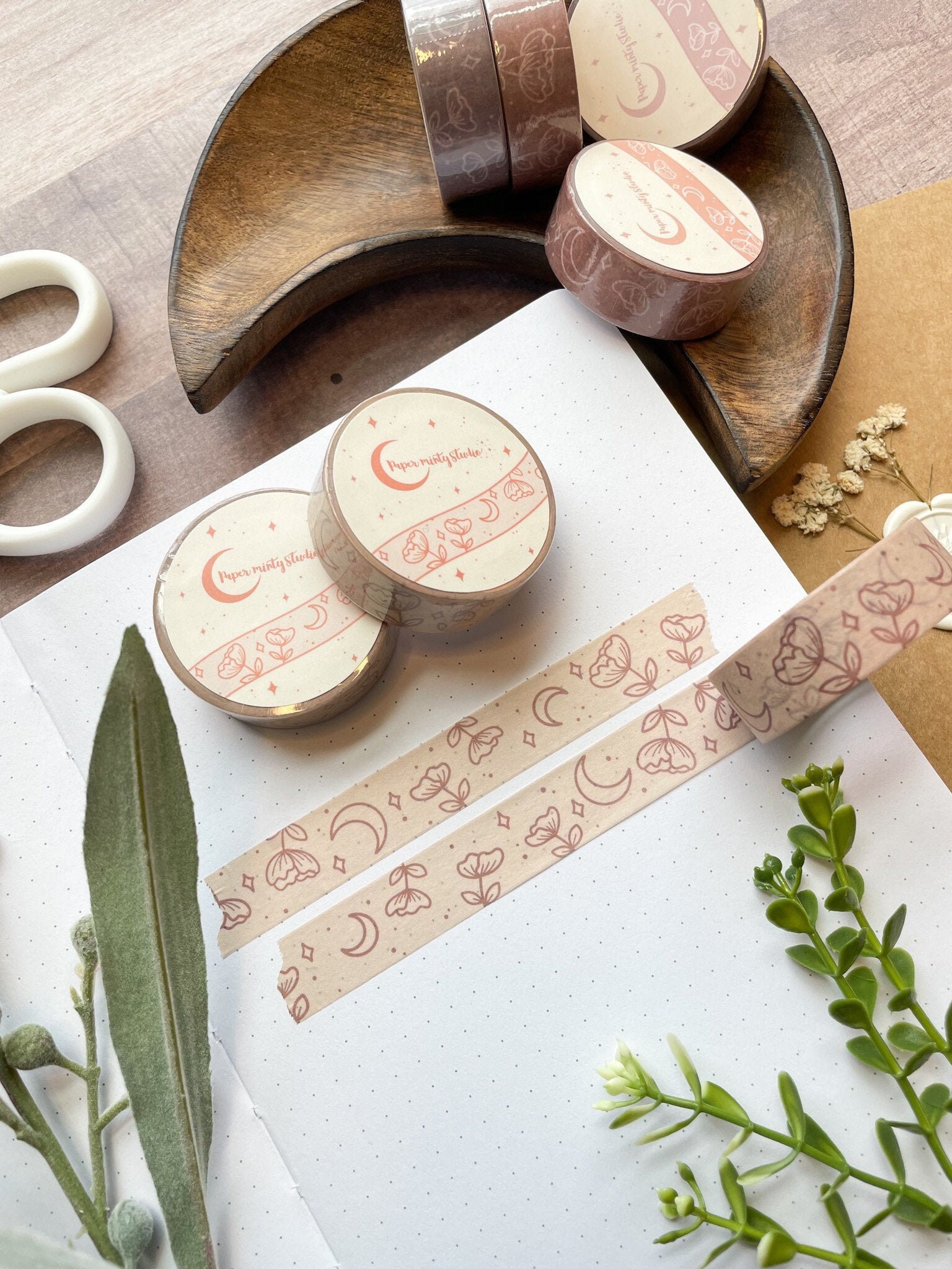 PaperMinty Cream Washi Tape, Bujo Washi Tape, Planner Washi Tape, Bul…