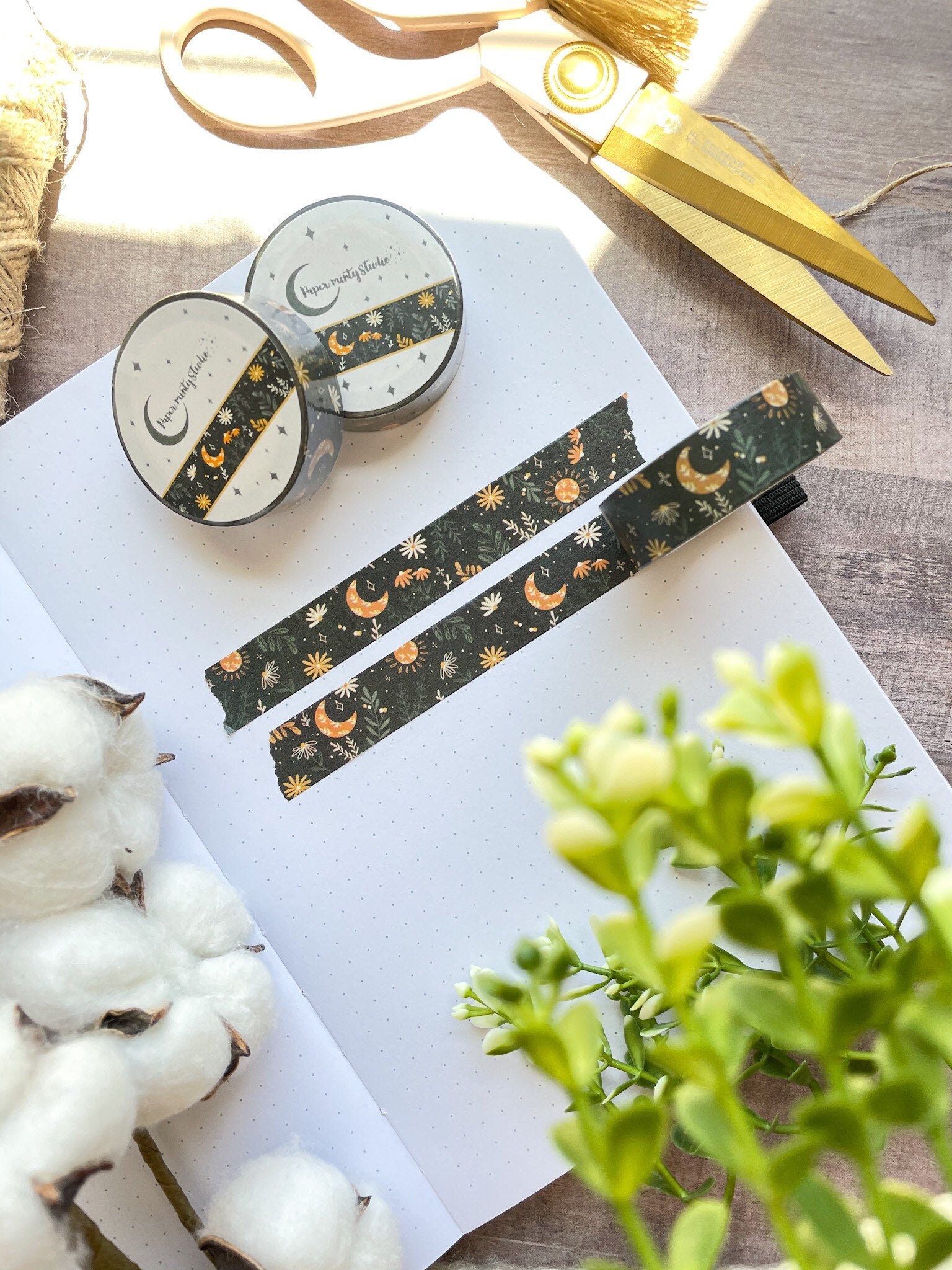 Green Field Washi Tape, Bujo Washi Tape, Planner Washi Tape, Bullet J…