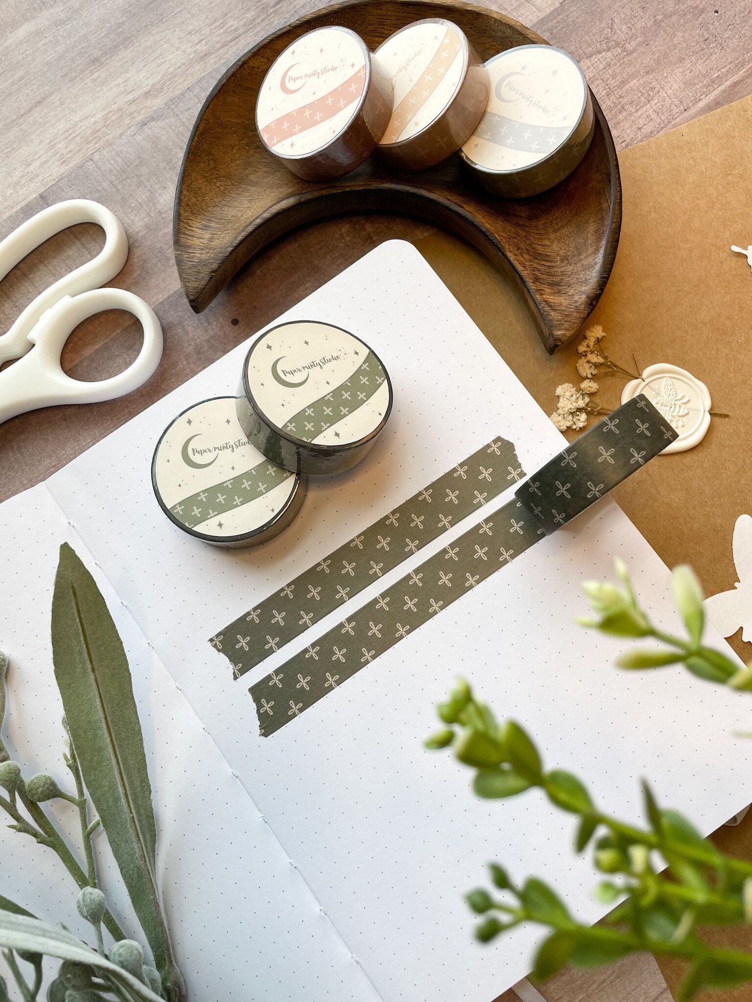 Aesthetic Opal Green Washi Tape, Bujo Washi Tape, Planner Washi Tape,…