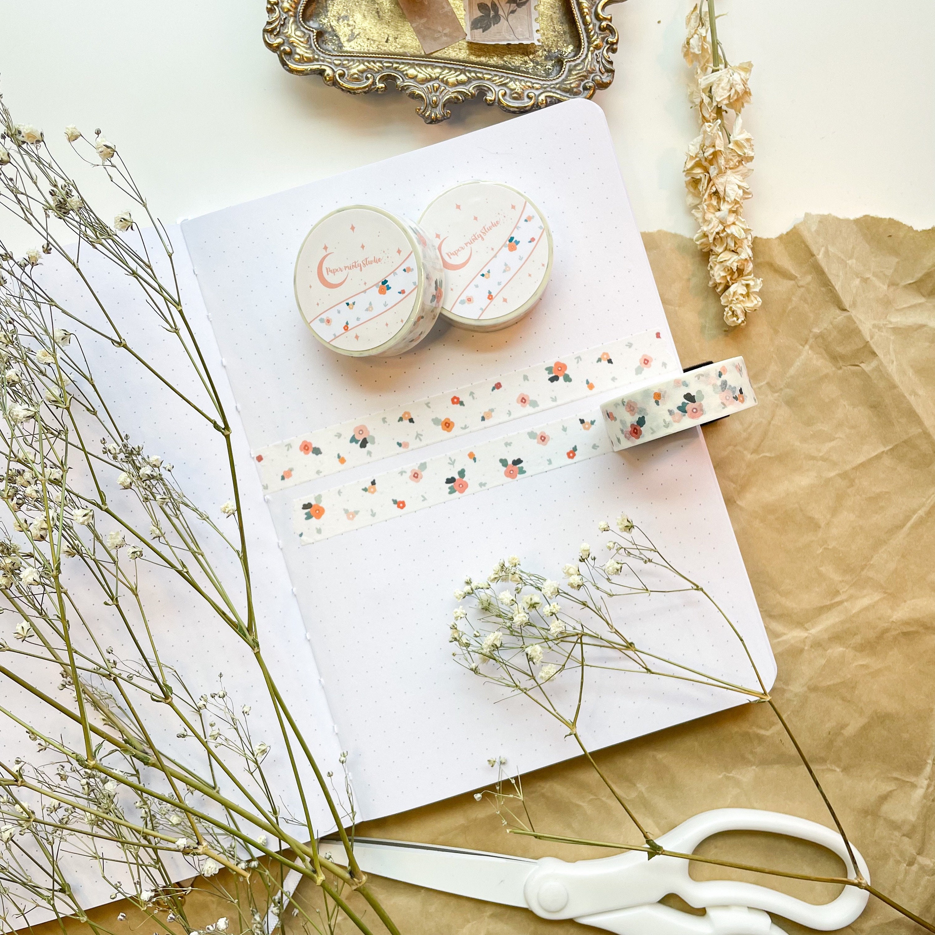 Petit Flowers Washi Tape, Bujo Washi Tape, Planner Washi Tape, Bullet…