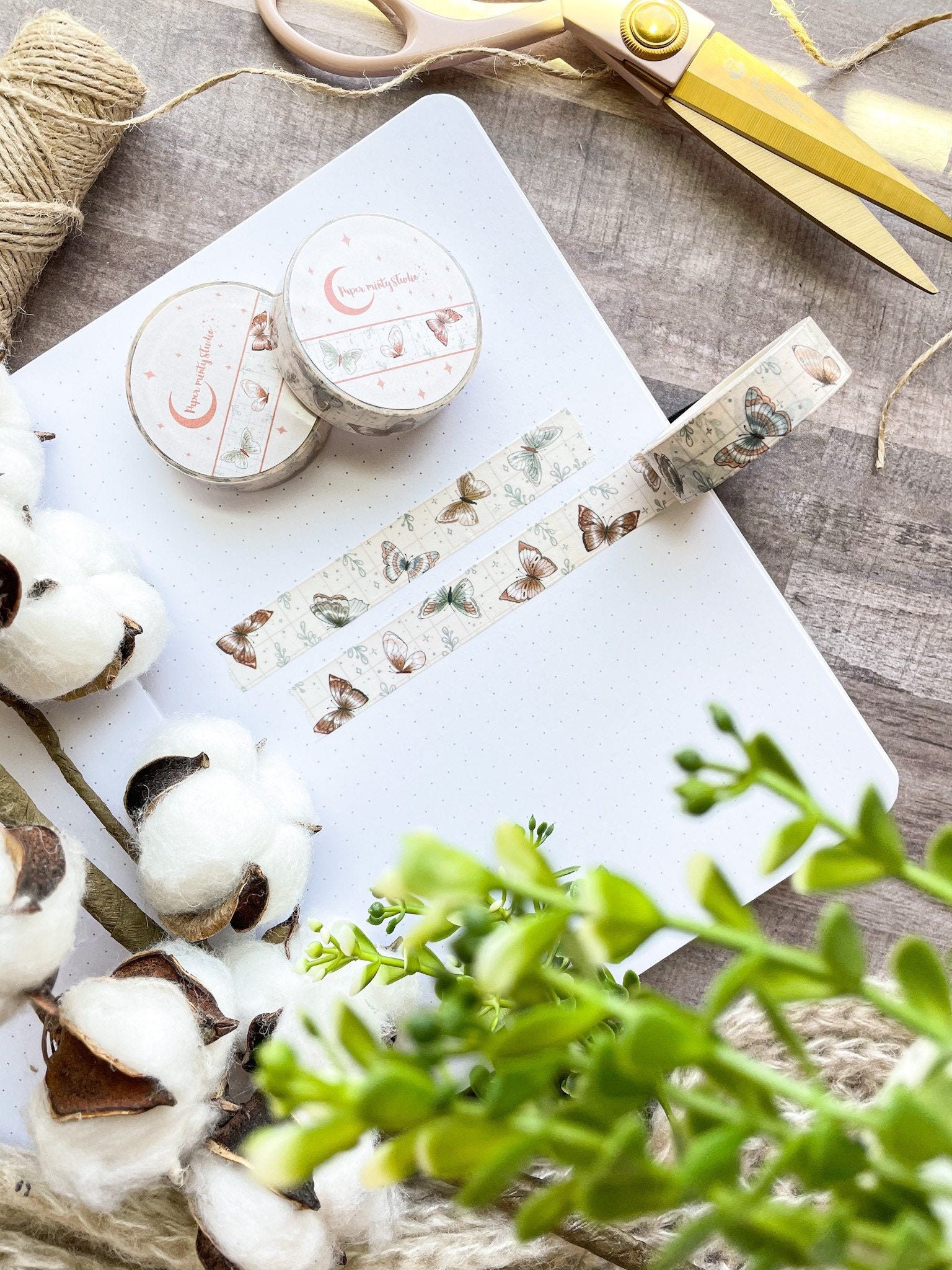 Butterfly Grid Washi Tape, Bujo Washi Tape, Planner Washi Tape, Bulle…