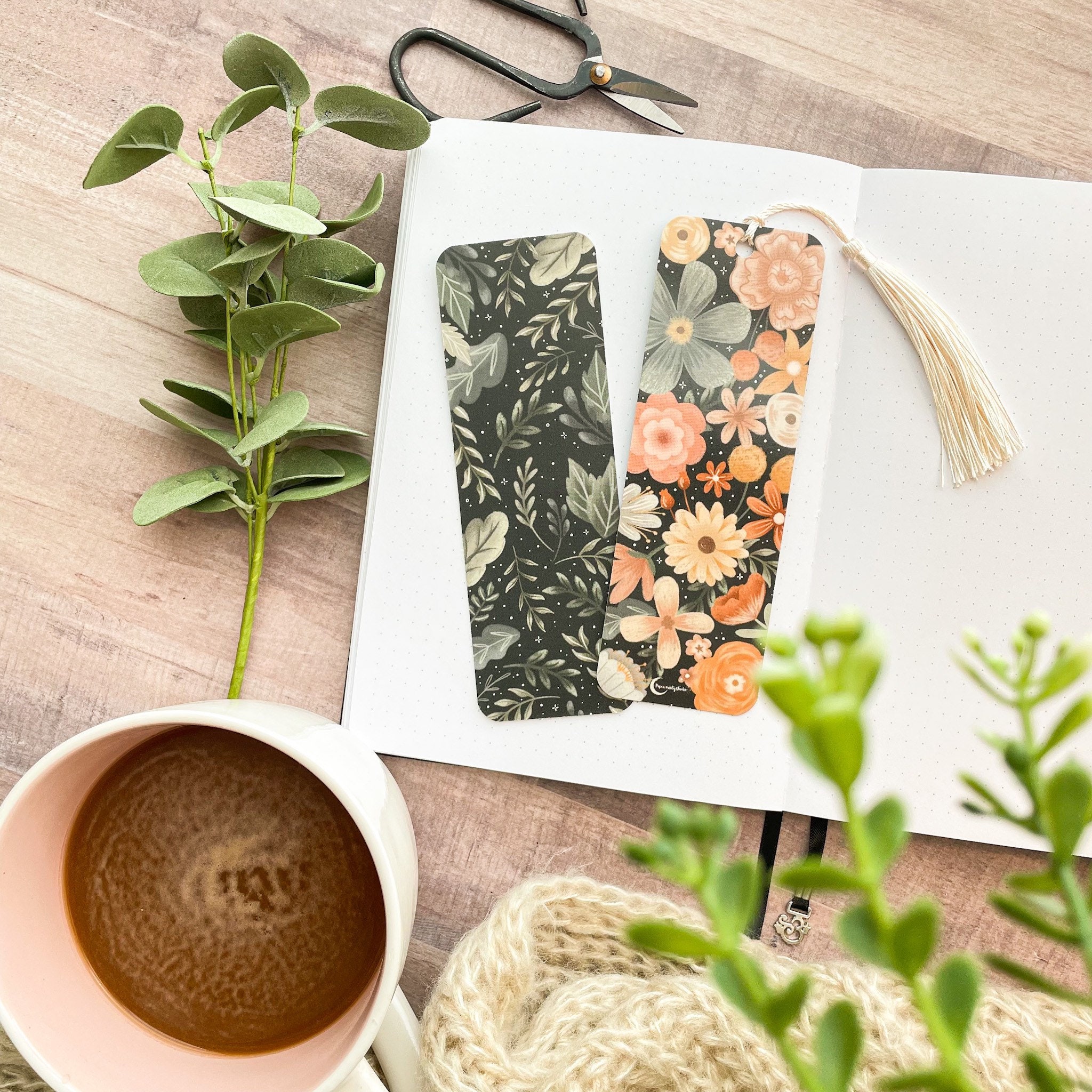 Summer Night Bookmark | Illustrated bookmarks | Double-Sided Bookmark…