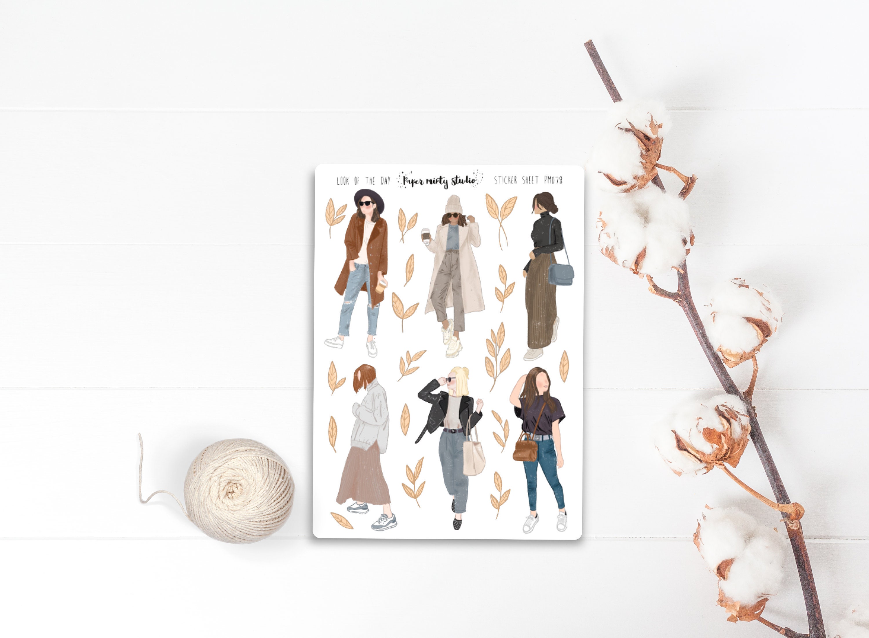 Look Of The Day Sticker Sheet, Bujo Stickers, Planner Stickers, Bulle…