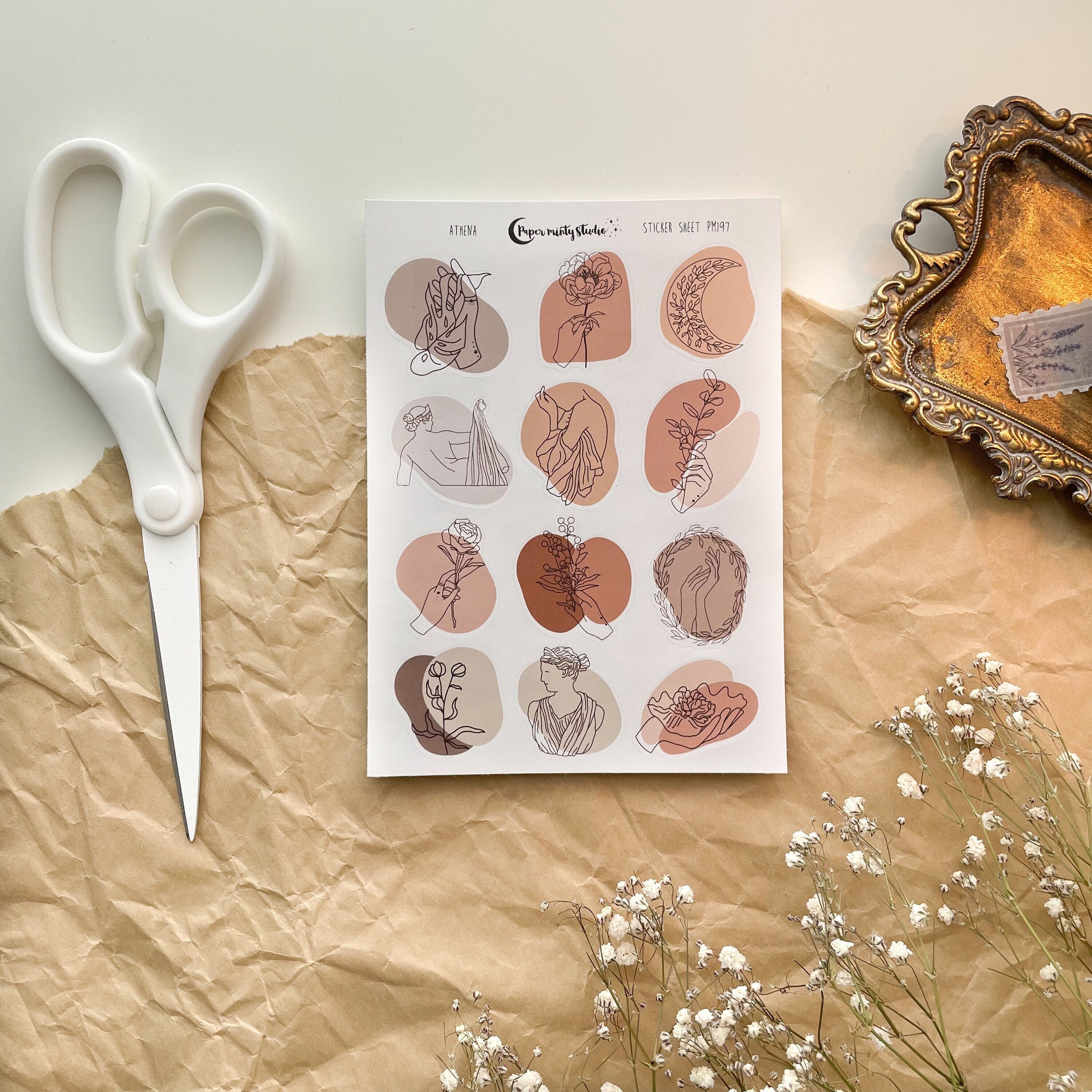 Athenas Sticker Sheet, Bujo Stickers, Planner Stickers, Bullet Journa…