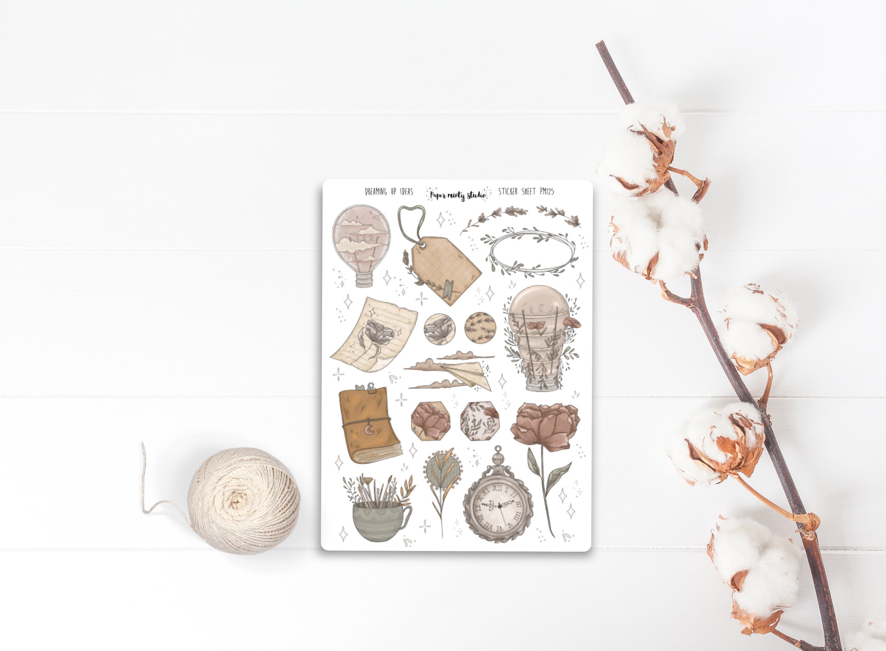 Dreaming Up ideas Sticker Sheet, Bujo Stickers, Planner Stickers, Bul…