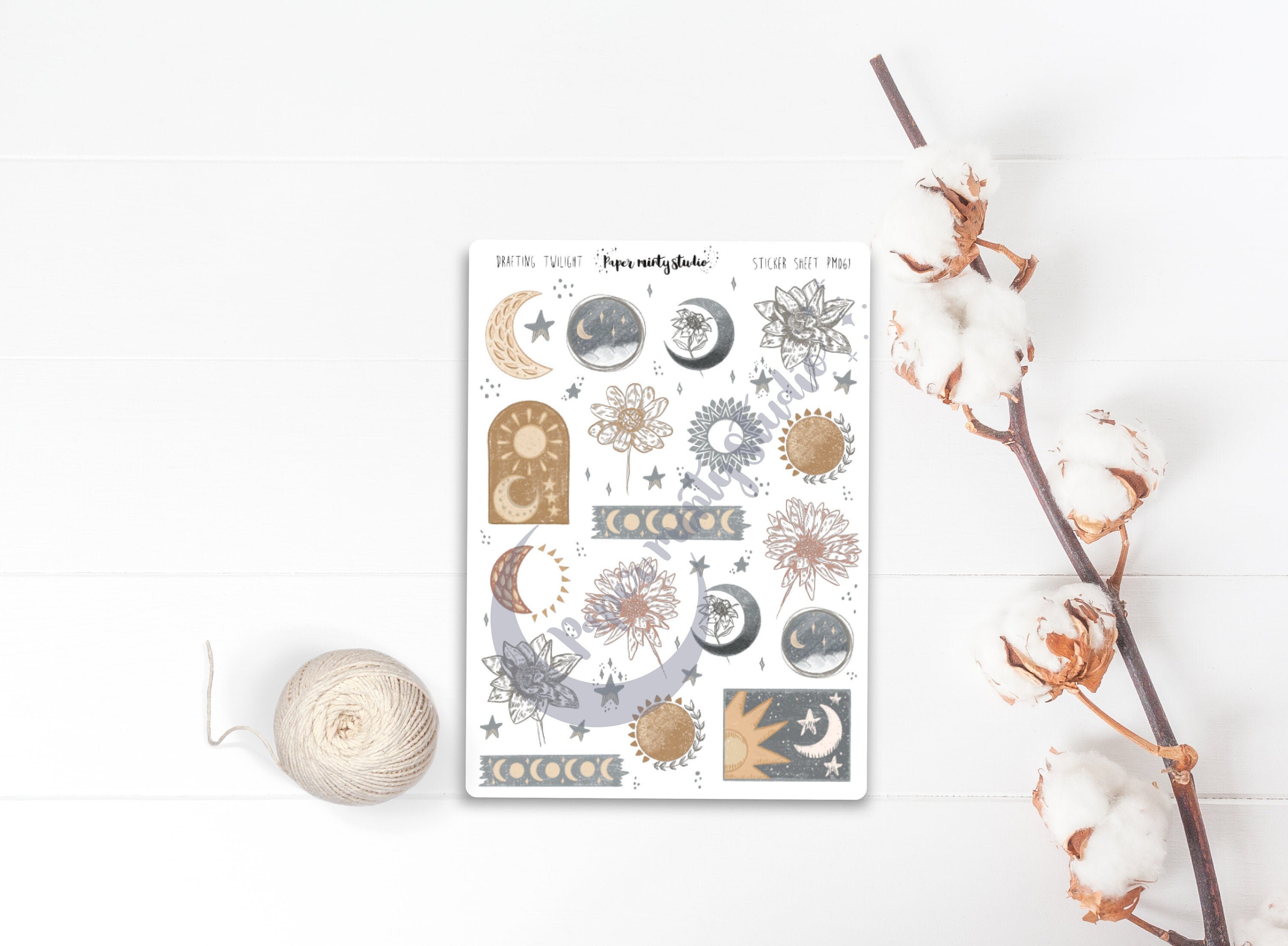 Twilight Sticker Sheet, Bujo Stickers, Planner Stickers, Bullet Journ…