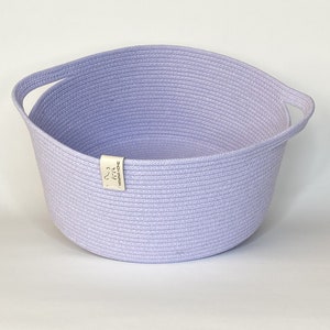 Rope basket, lavender storage basket. Bathroom storage