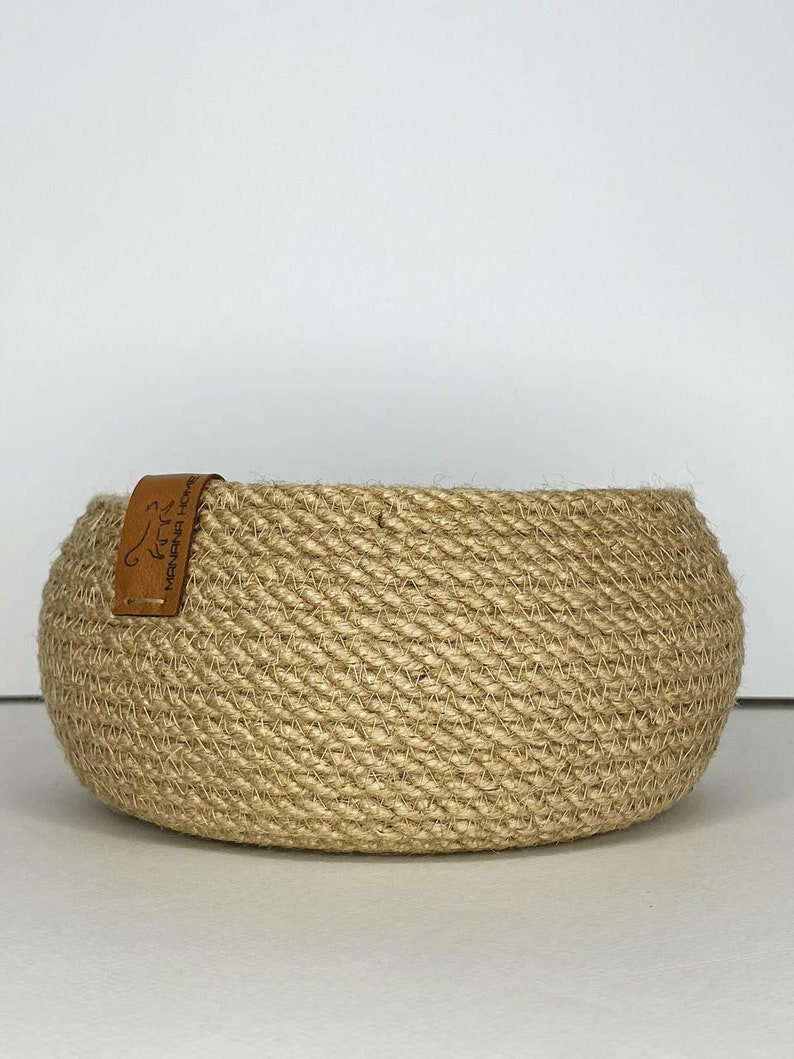 Jute Storage Basket Kitchen Accessories. Rope Basket With Lid Etsy
