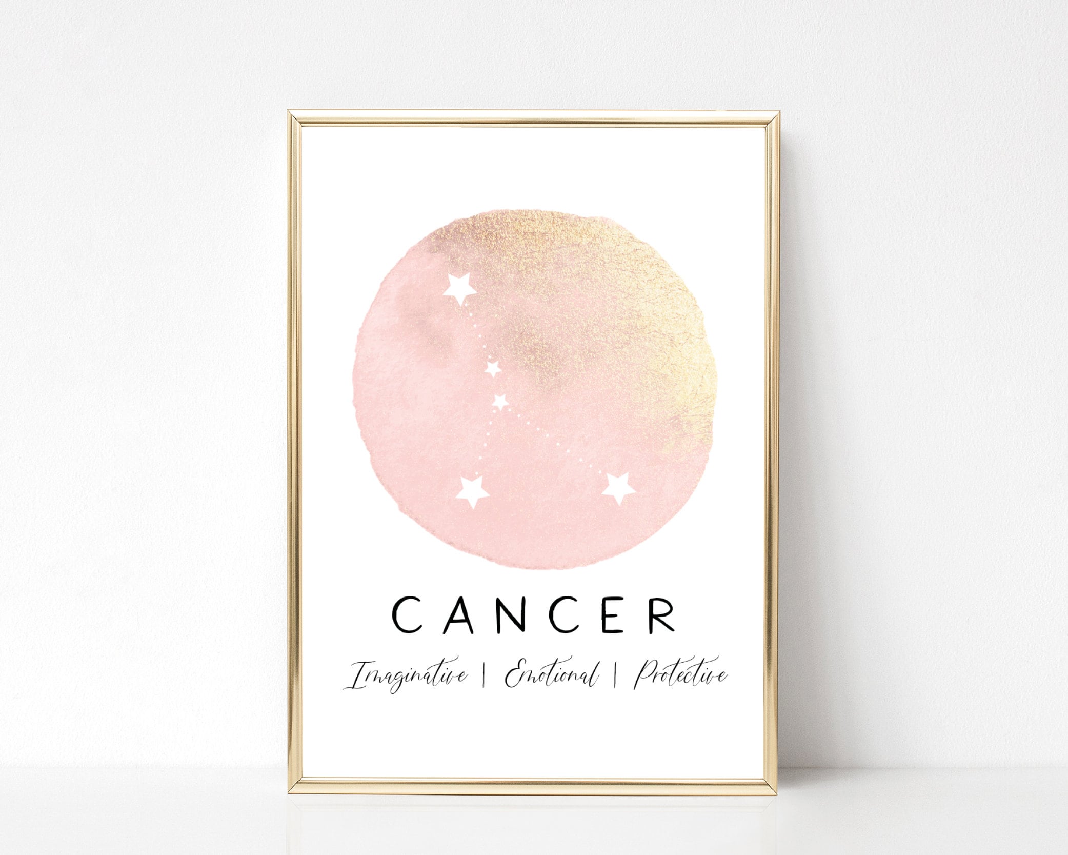 Cancer Star Sign Print Zodiac Wall Art Bedroom Decor Etsy