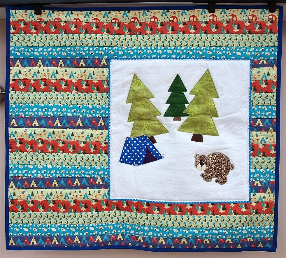 Camping Quilt Bear Quilt Boy's Quilt Woodland Quilt Etsy