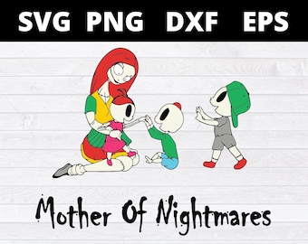 one baby girl and two boys Mother Of Nightmares svg Halloween svg Christmas svg files for cricut