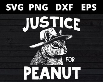 Justicia para la ardilla cacahuete SVG PNG: Diseño de tendencia (Descarga digital)