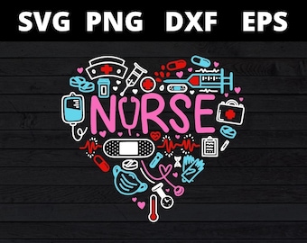 Nurse Heart svg files for cricut