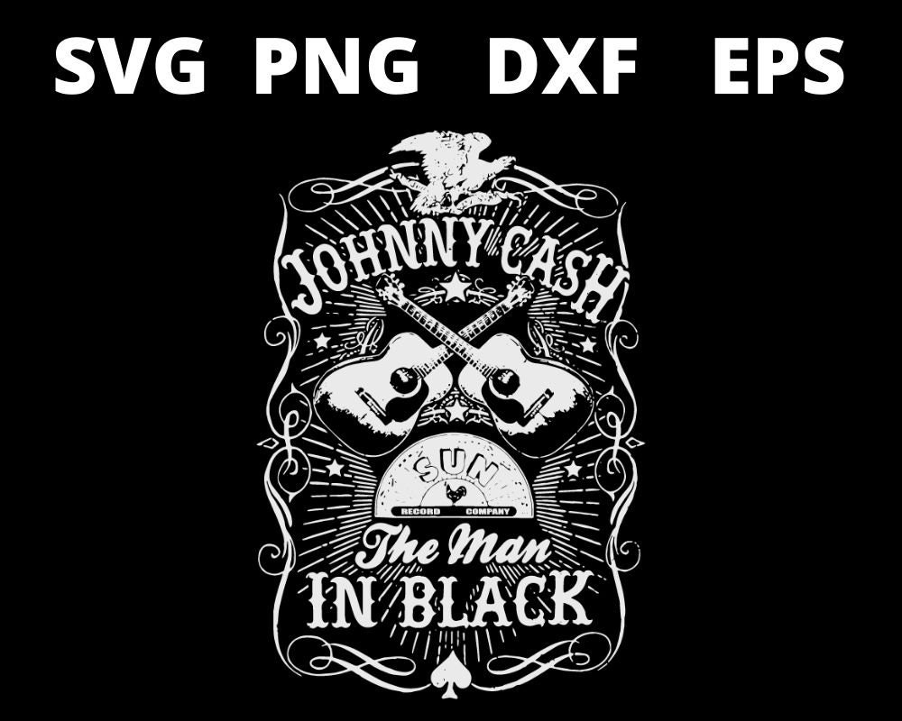 Johnny Cash the man in black svg files for cricut Etsy Johnny Cash the man in black svg files for cricut Etsy