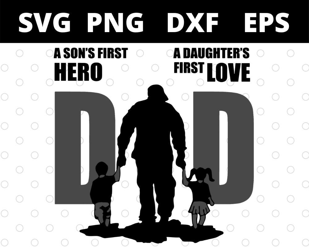Autocollant Mural « A Dad Is A Son's First Hero... » – Décoration Vinyle Noir, Marque WallPressions, Neuf