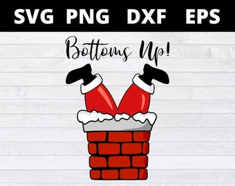 Bottoms up Santa Svg - Etsy