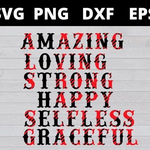 Incroyable amour fort heureux altruisme gracieux fichiers svg pour cricut
