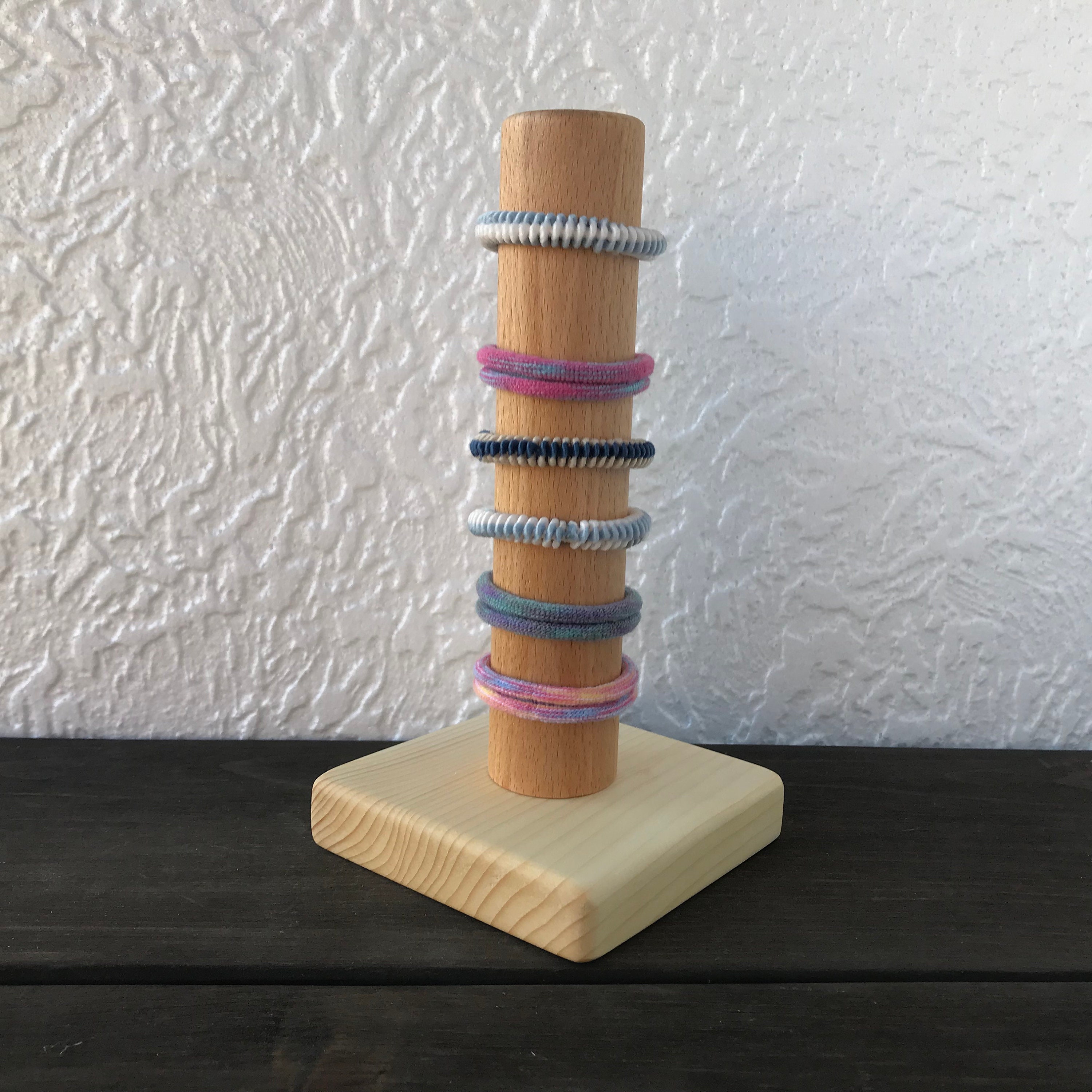 Bracelet display stand Solid wood bangle holder Handmade hair Etsy