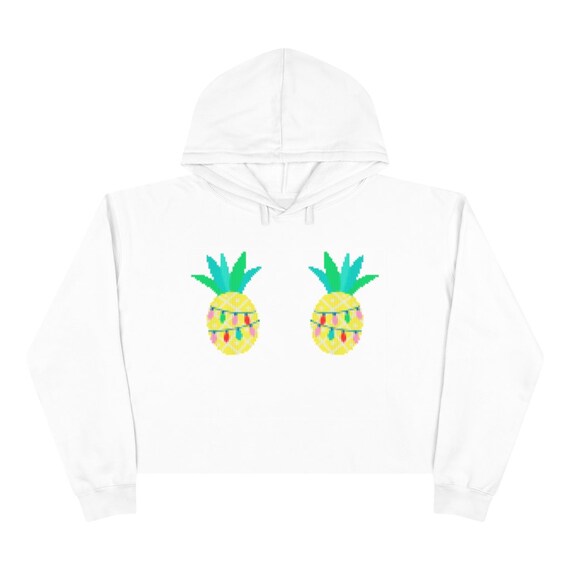 pineapple cropped hoodie