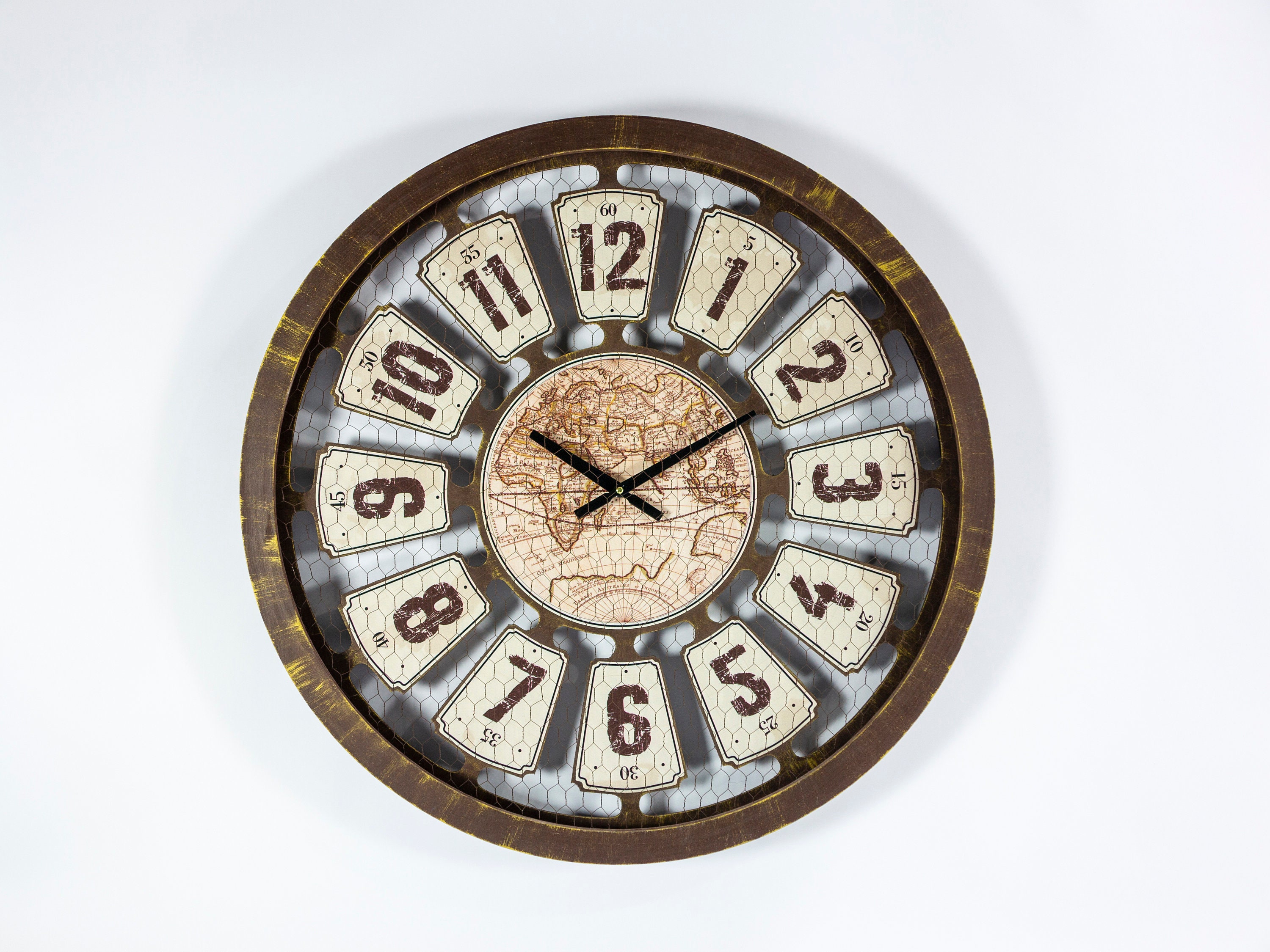 70 Cm 27.5 Large Wall Clock Rustic Wall Clock Rustic Etsy Australia