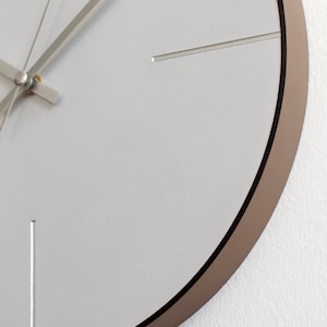 Grey/Silver Concrete Wall Clock, Unique Wall Clock, Minimalist Wall Clock, Modern Wall Clock, Large Wall Clock, Leather Strap Hanging Clock image 9