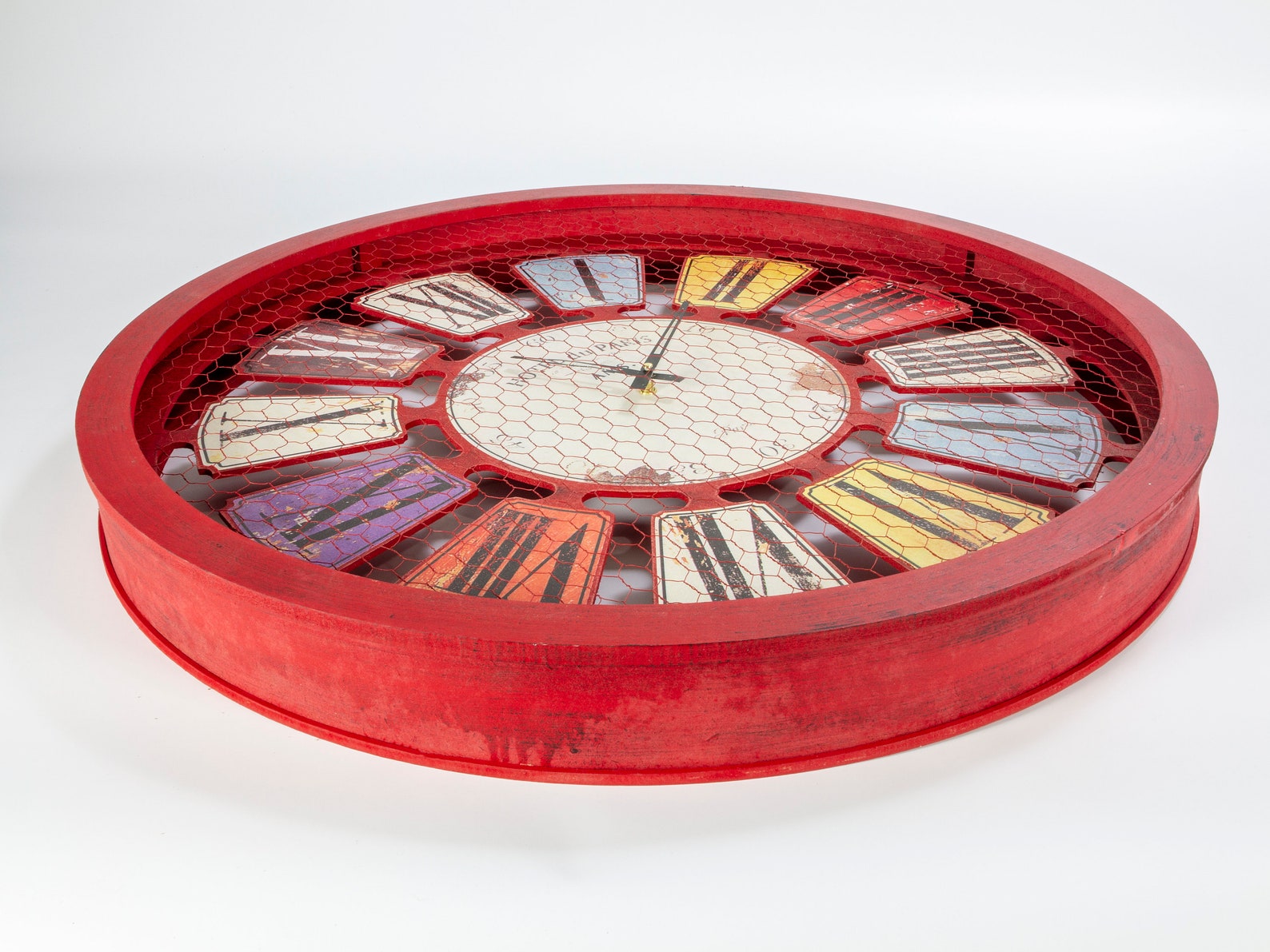 70 Cm 27.5 Large Wall Clock Rustic Wall Clock Rustic Etsy