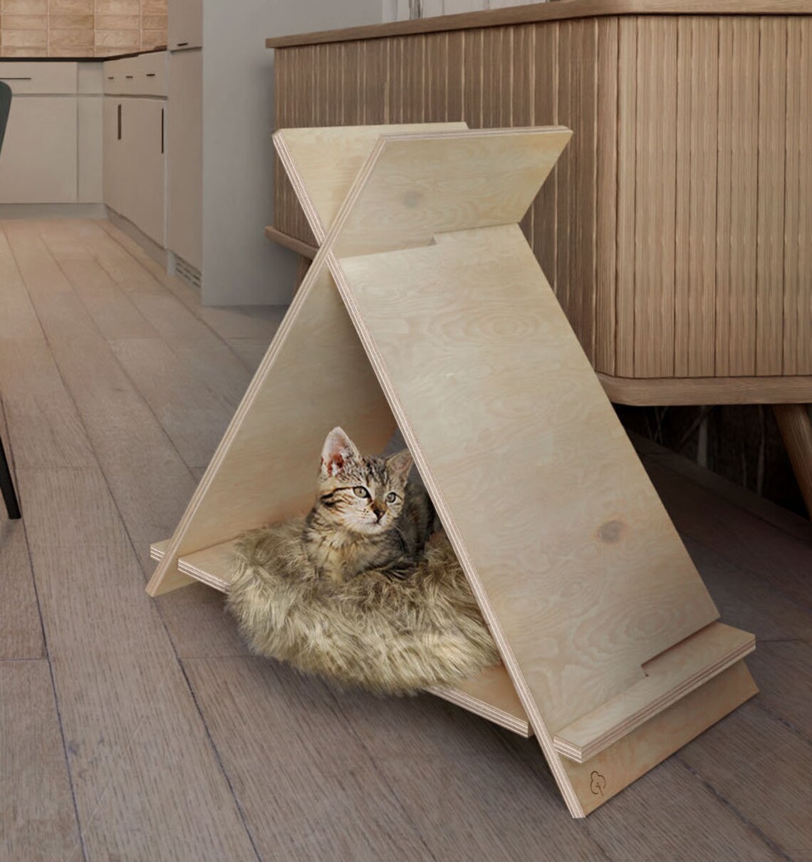 Cat House Cat Tippi Scratching Post Cat House Wood Cat Etsy UK