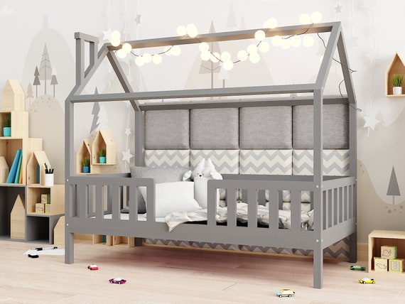 Kinderbett Haus Hausbett Kinderbett Kinderbett Holz Bett Etsy