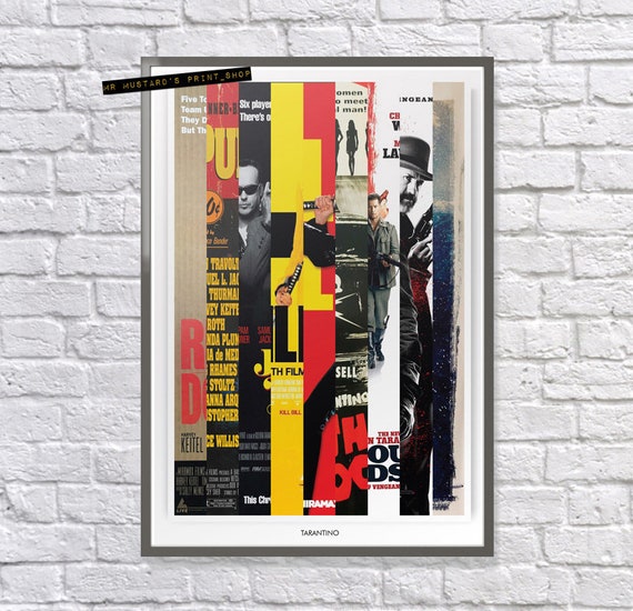 Quentin Tarantino /"Directed by/" VHS Print Pulp Fiction Kill Bill Cult Film