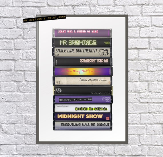Framed Original Art Album Print Lyrics Gift The Killers Poster Hot Fuss