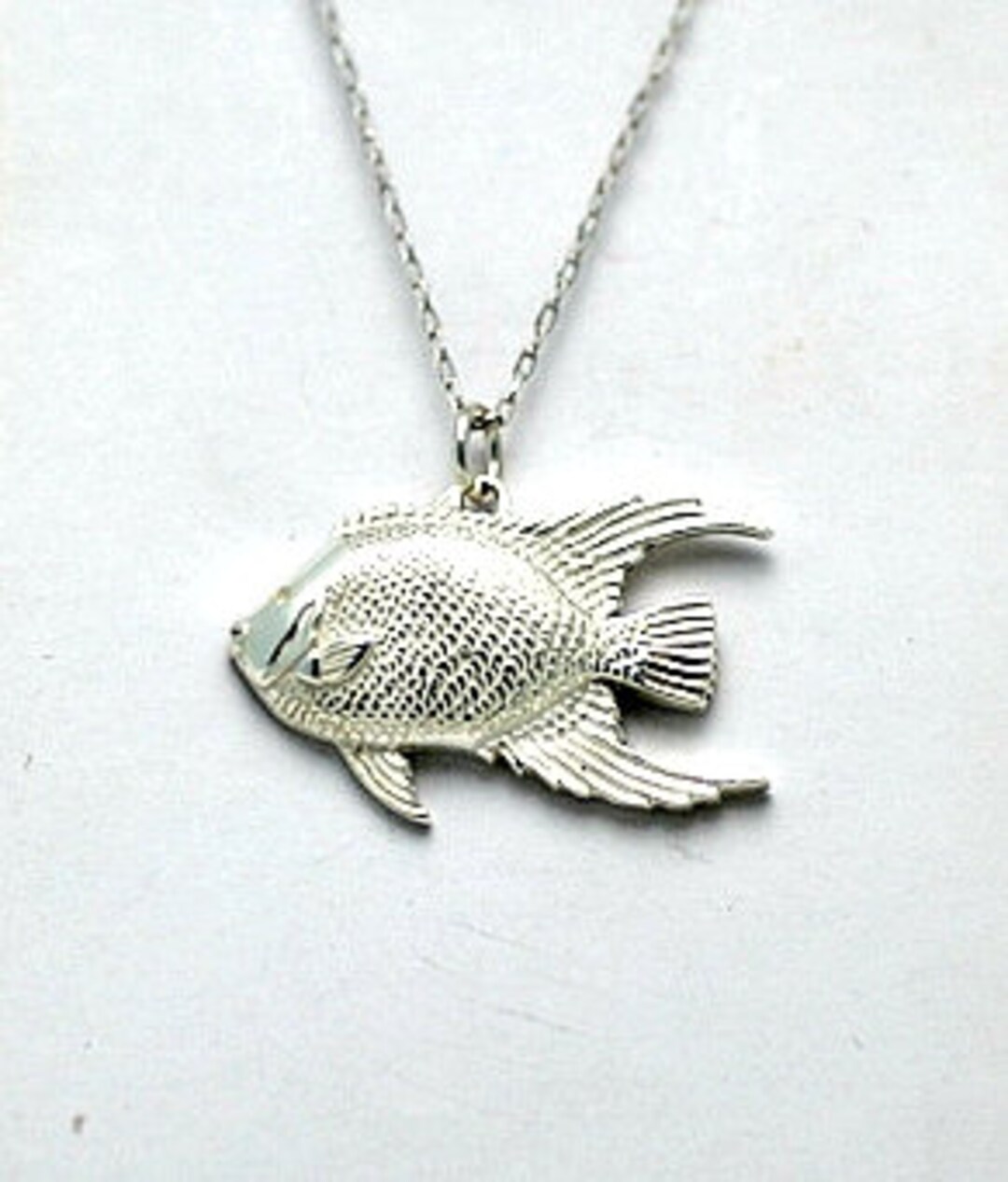Silver Tropical Fish Pendant With Chain - Etsy