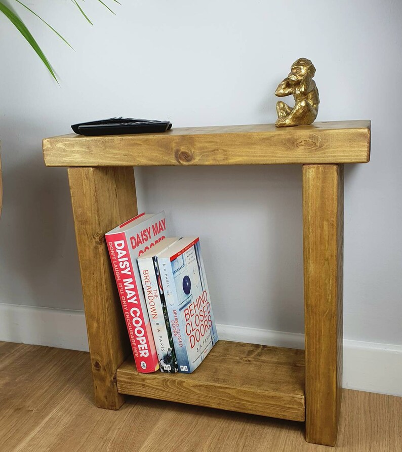Reclaimed Console Table / Narrow Rustic Wood Side Hall Way Etsy UK