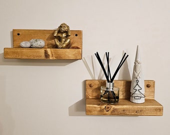 Floating Wood Shelves Chunky Shelving / Rustic Shelf photo / chunky Wood Shelf Reclaimed 9cm deep shelf