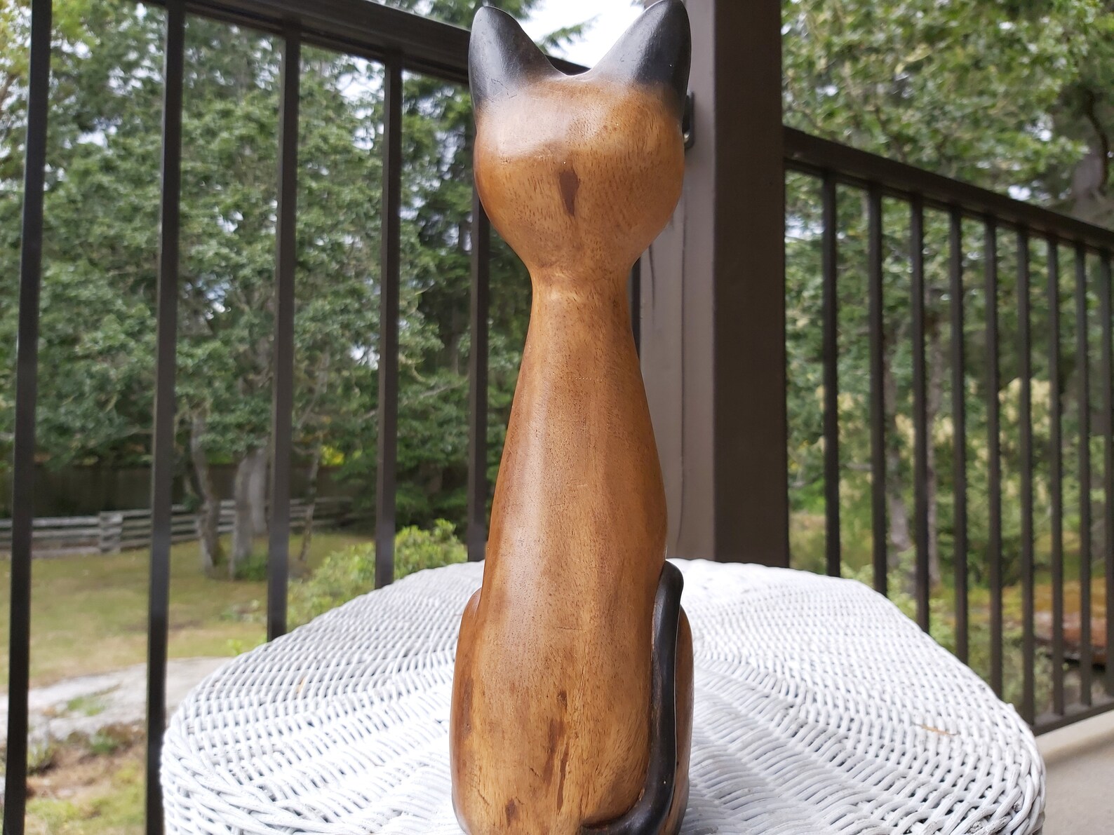 Vintage Large Cat Figurines/Wooden Cat Figurines/Kitten Cat Etsy