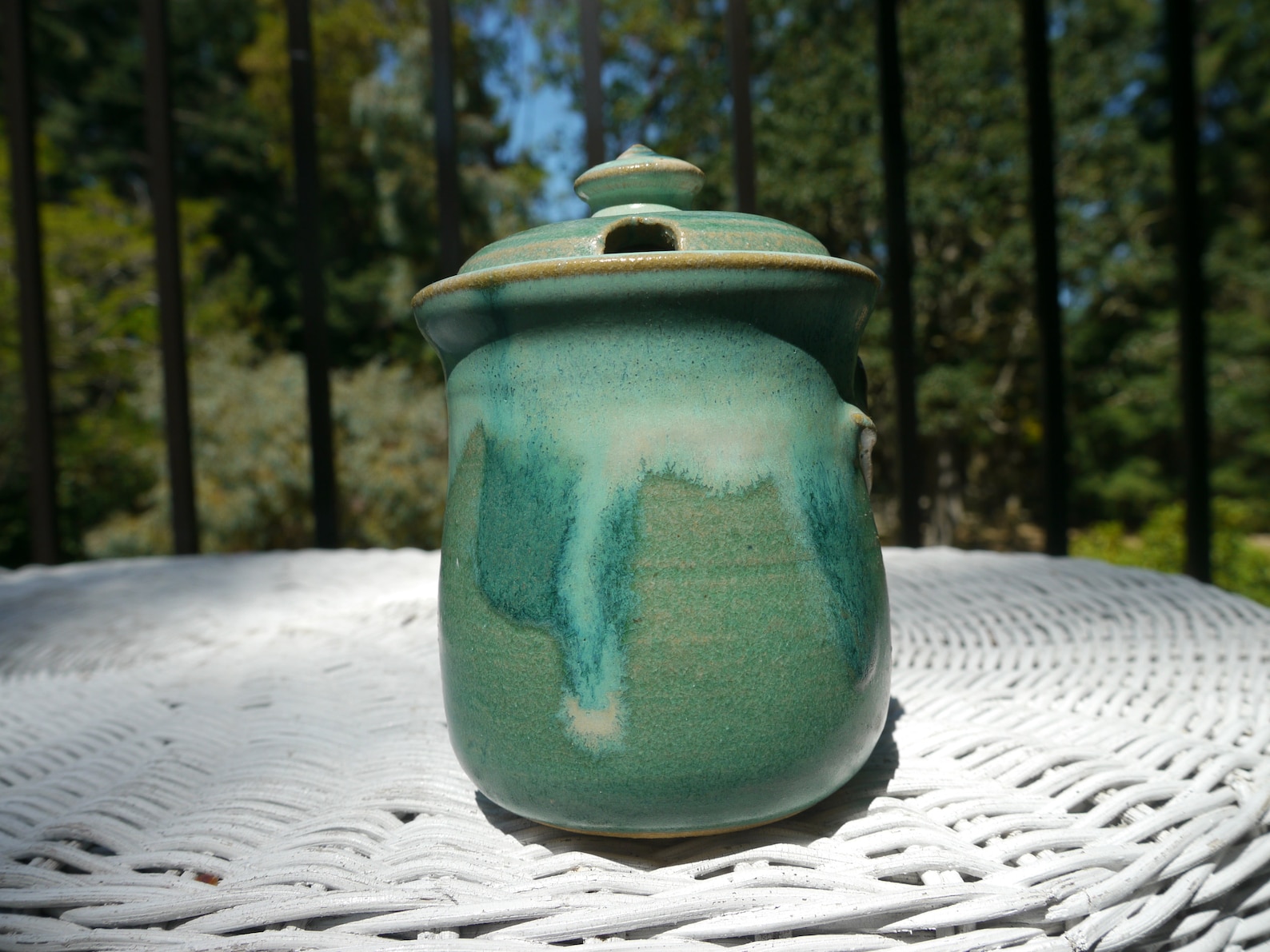 Vintage Blue Ceramic Jam Jar/decorative Jam Jar/ Ceramic Jam Etsy