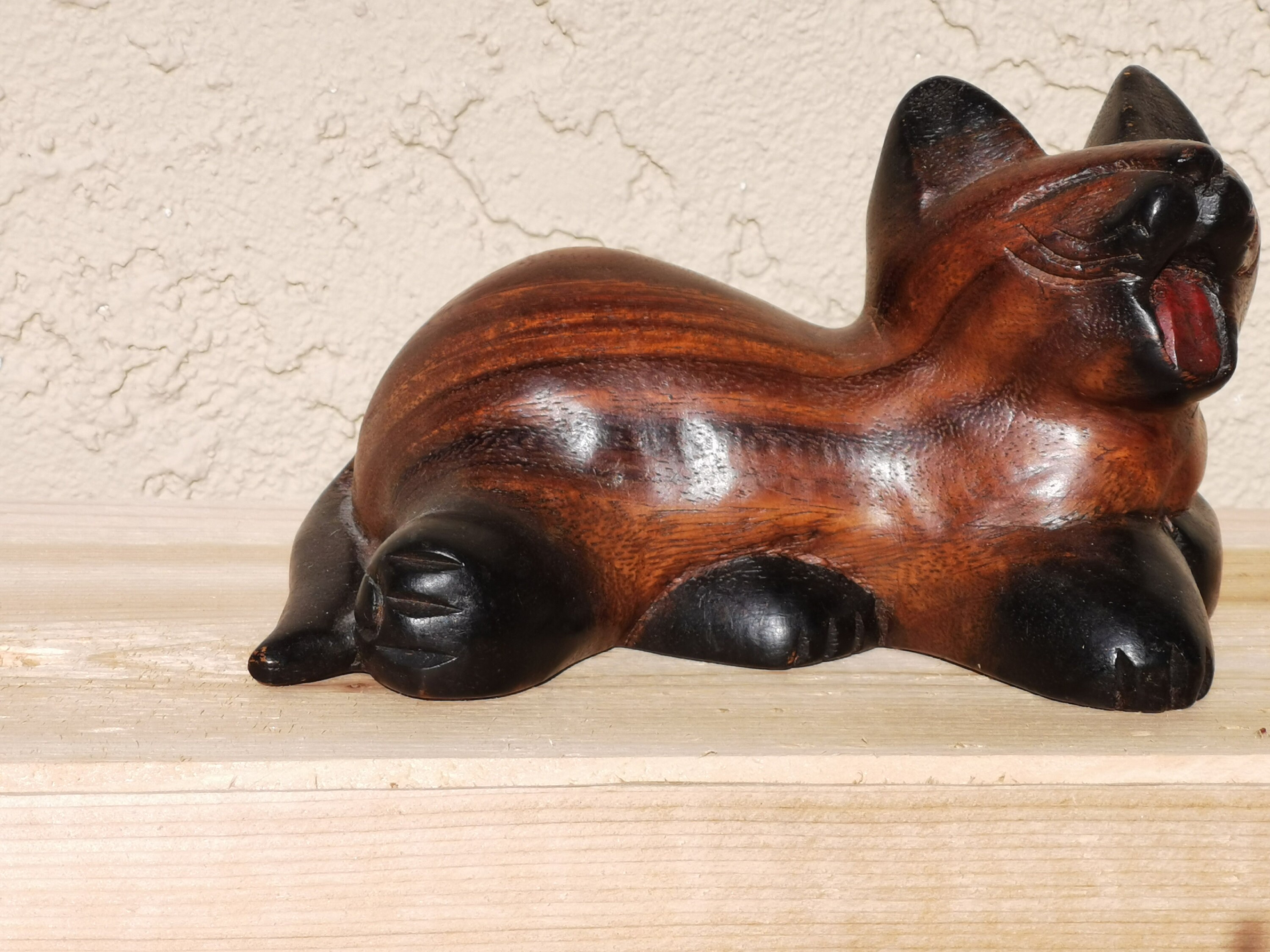 Wooden cat figurines/wooden cat figures/wooden cats/wooden Etsy