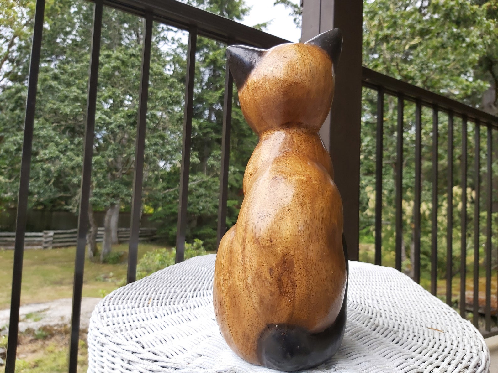 Vintage Large Cat Figurines/Wooden Cat Figurines/Kitten Cat Etsy