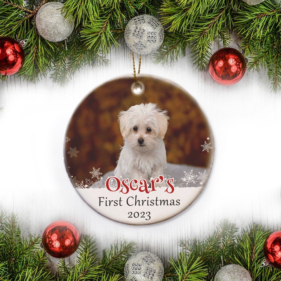 Custom Dog Ornament Personalized Puppy Picture Ornament Dogs - Etsy